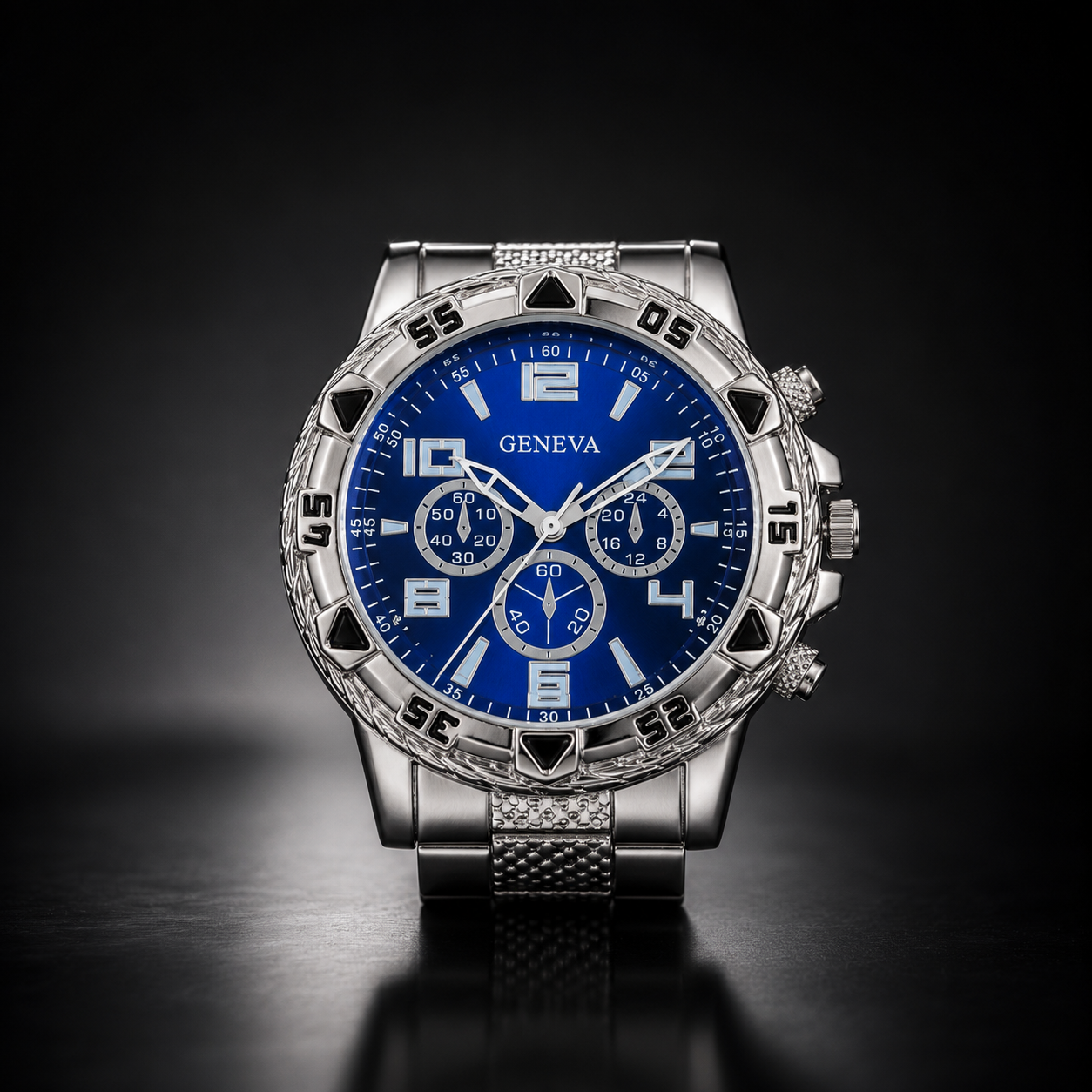 Blue Titan – Stainless Steel Chronograph Watch