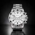 Silver Prestige – Luxury Stainless Steel Chronograph Watch
