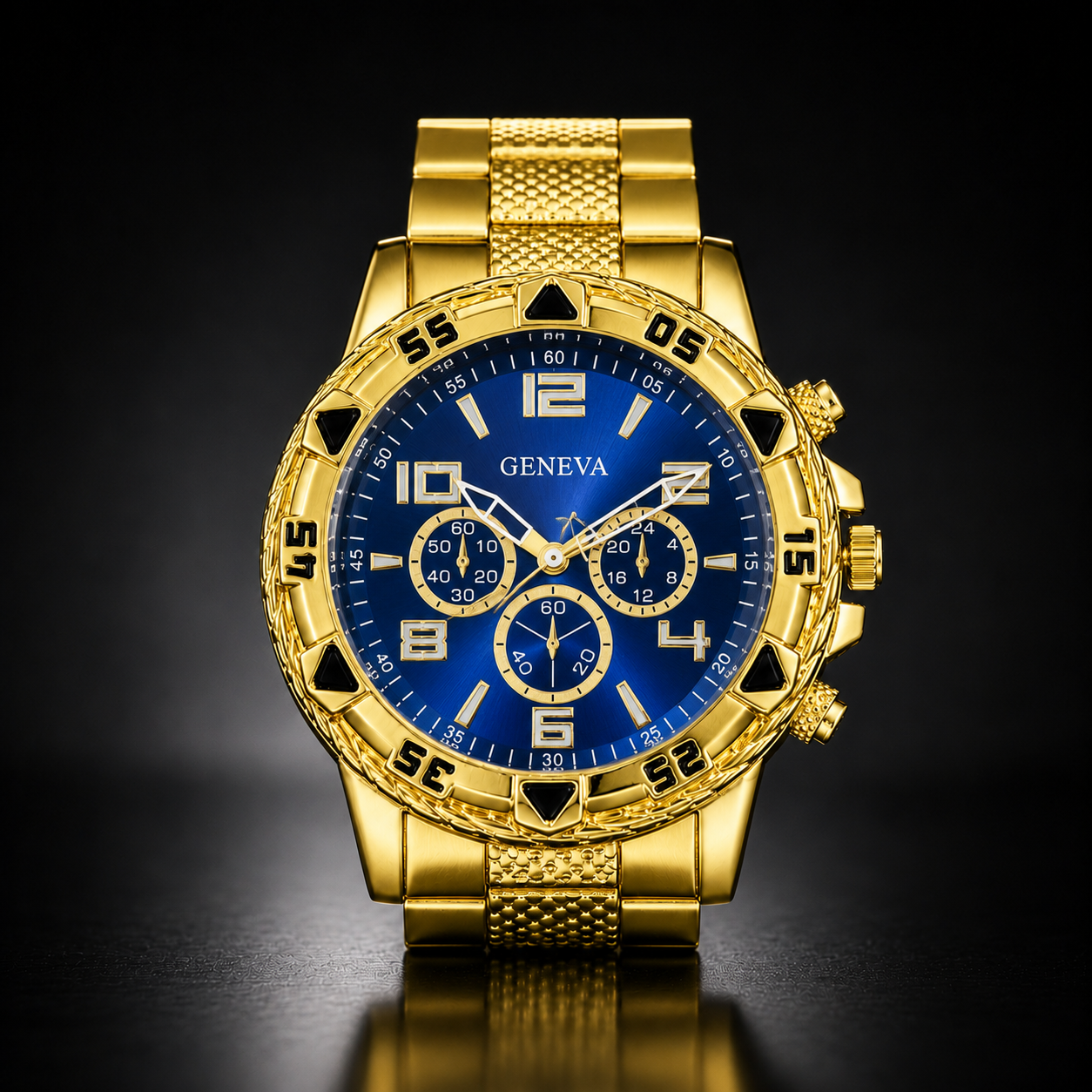 Royal Horizon – Luxury Gold Chronograph Watch
