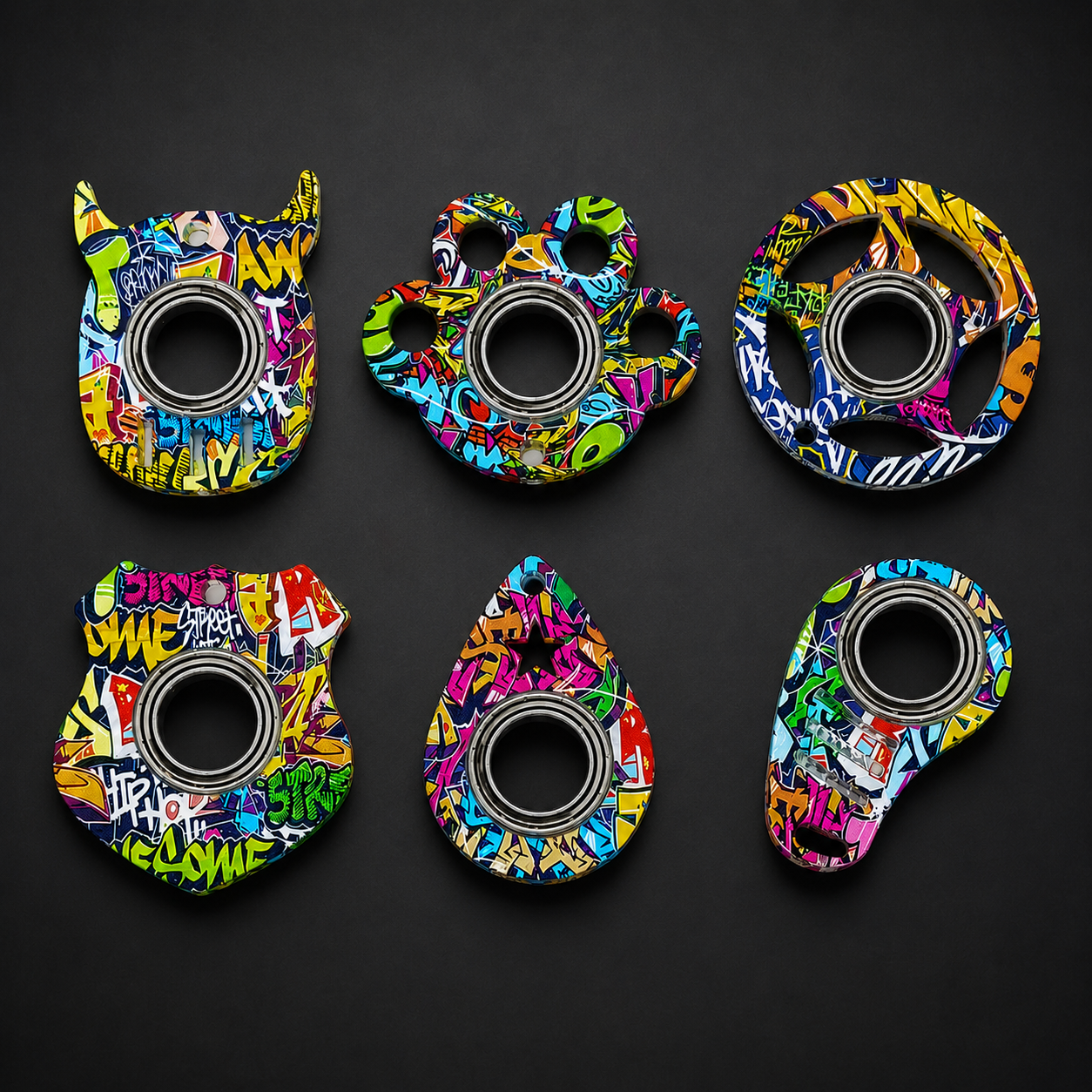 Graffiti Spinner Keychain