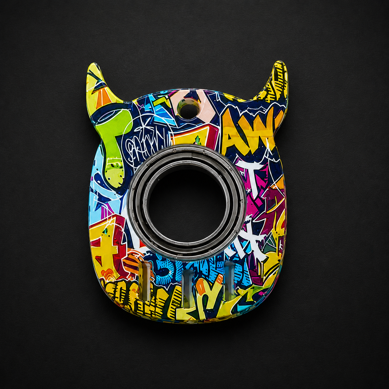Graffiti Devil Spinner Keychain