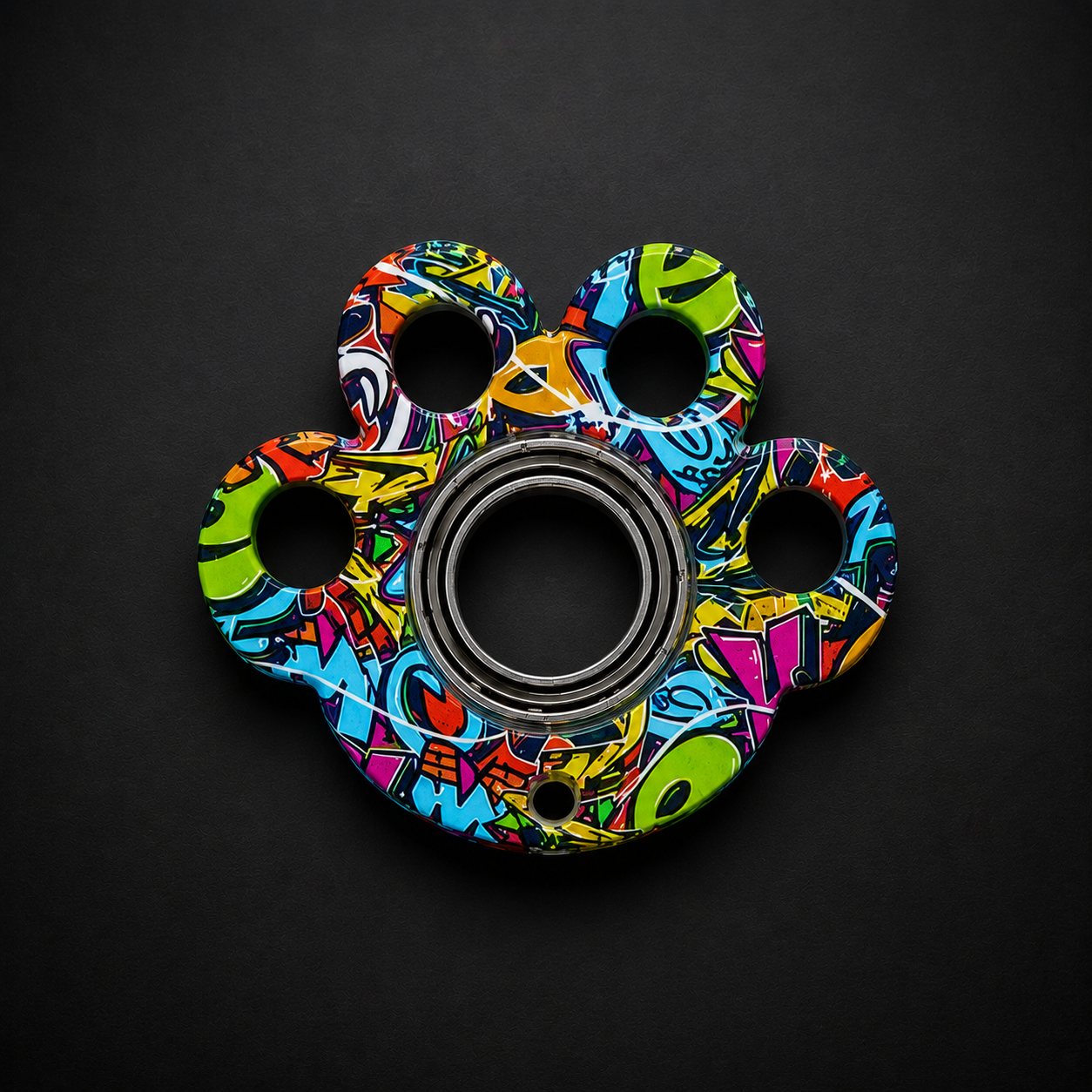 Graffiti Paw Spinner Keychai