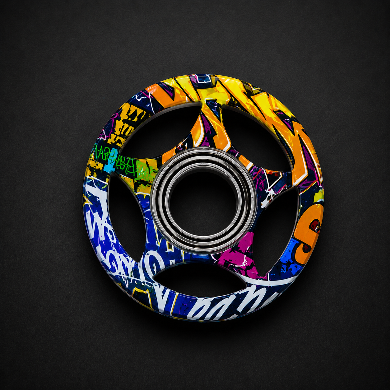 Graffiti Turbo Spinner Keychain