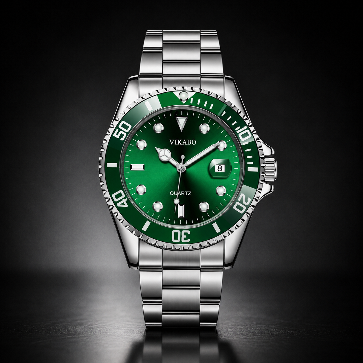 Emerald Tide – Stainless Steel Diver Watch
